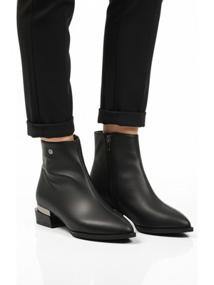 Pierre Cardin Siyah Içi Kürklü Kadın Topuklu Bot