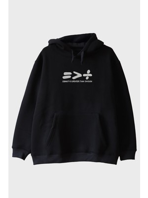 Nuugg Equality Greater Than Division Siyah Hoodie