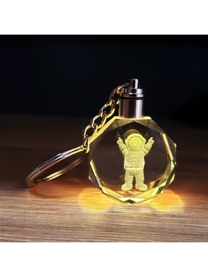 Aspartam Mutlu Astronot Tasarımlı Renk Değiştiren Anahtarlık