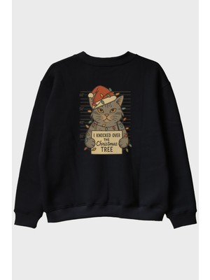 Nuugg I Knocked The Tree Siyah Bisiklet Yaka Sweatshirt