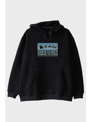 Nuugg Santa Claus Siyah Hoodie