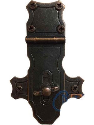Pazarcan Dekoratif Anahtarlı Sandık Askısı - 40X65MM, Oksit, 1 Adet