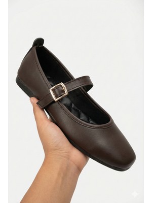 Stwenn Kadın Altın  Tokalı Babet Hafif Rahat Şık Taban Ortopedik Kadın Anne Ayakkabısı Iş Ofis Günlük