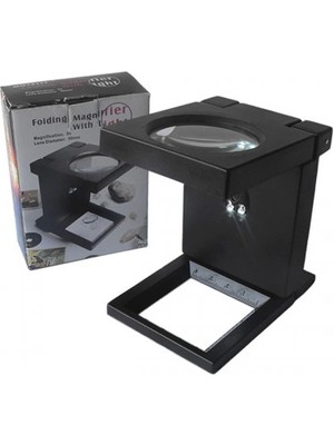 Starseven Katlanır Plastık,led Işıklı Test Cıhazı Büyüteç 2.5X90MM
