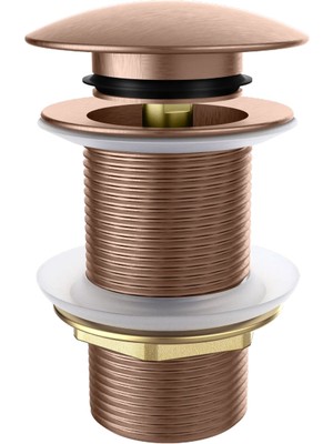 Romena | Valtemo Bronz Bas-Çek (Pop-Up) Lavabo Sifon Başlığı – Deliksiz