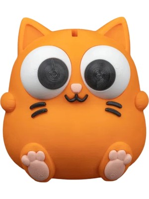 Tp Buğz Eco Lounge Turuncu Kedi Kumbara 16 cm – Dekoratif Para Kutusu
