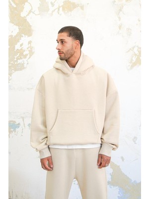 Krem Cozy Basic Oversize Sweatshirt