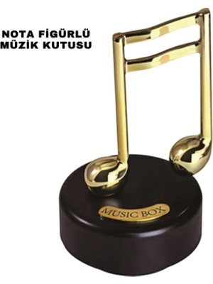 Altın Nota Figürlü Müzik Kutusu