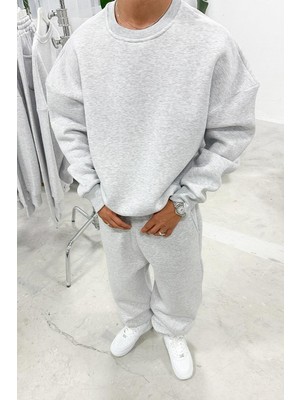 Gri Melanj Cozy Basic Oversize Sweat