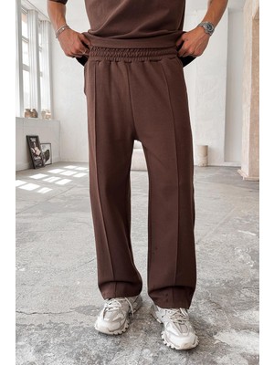 Kahverengi Cozy Premium Çımalı Baggy Eşofman