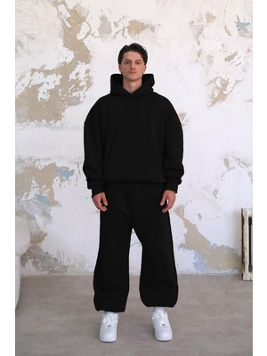 Siyah Cozy Basic Oversize Sweatshirt