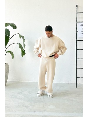 Krem Cozy Basic Oversize Sweat