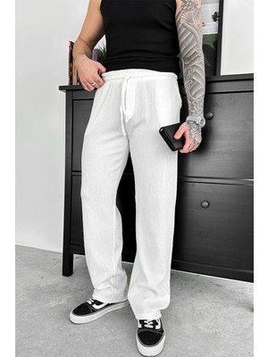Ekru Breeze Soft Baggy Pantolon