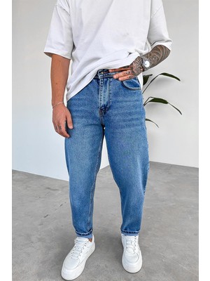 Eskitme Mavi Soft Degrade Premium Regular Pantolon