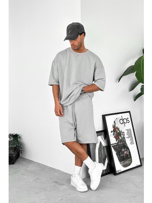 Gri 350GSM Outplenty Premium Basic Oversize Tişört