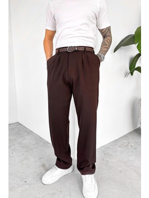 Kahverengi Basic Premium Kumaş Pantolon