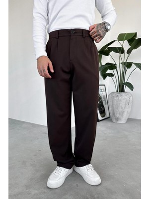 Kahverengi Basic Premium Kumaş Pantolon