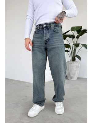 Eskitme Mavi Soft Degrade Basic Regular Pantolon