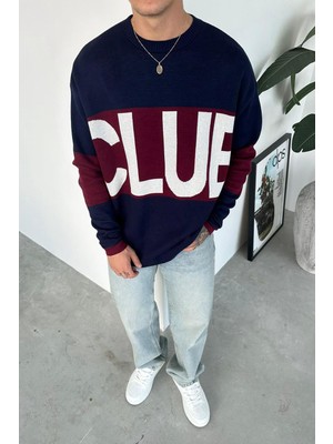 Lacivert Studios Club Oversize Triko Kazak