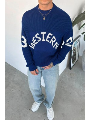 Lacivert West 23 Oversize Kazak