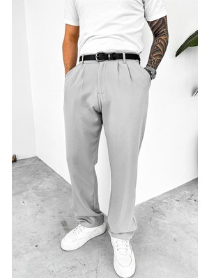 Açık Gri Basic Premium Kumaş Pantolon