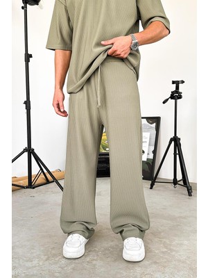 Haki Fitilli Baggy Pantolon