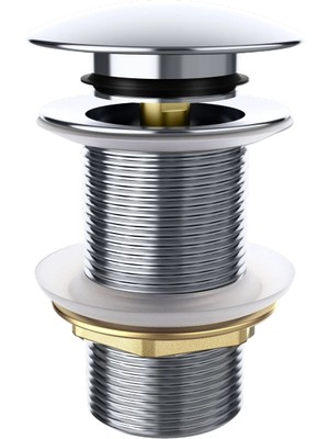 Romena | Valtemo Krom Bas-Çek (Pop-Up) Lavabo Sifon Başlığı – Deliksiz