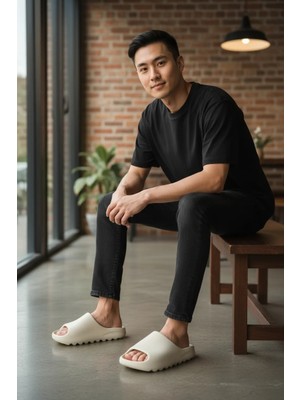 Akınalbella Erkek Yazlık Rahat Kaymaz Taban Plaj Deniz Havuz Terlik