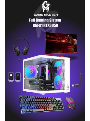 GM Game Master Gm-X1 Hazır Full Gaming Pc Set I5-11400F 16GB Ram 512GB M.2 RTX3050 27" 165Hz Fhd Oyuncu Monitör