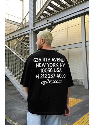 Siyah Usa Outplenty Premium Oversize Tişört