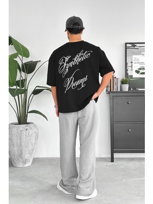 Siyah Dreams outplenty Premium Oversize Tişört