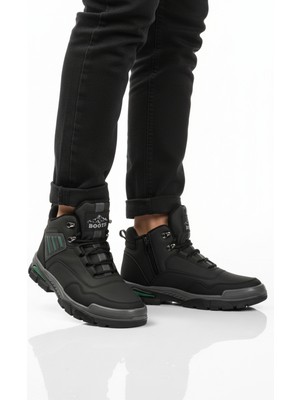 Aspor Siyah Yeşil Fermuarlı Unisex Outdoor Bot