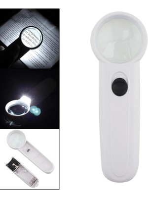 Starseven 15X Çok Fonksiyonlu 2 LED Işıklı Taşınabilir El Büyüteç