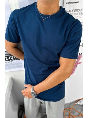 Lacivert Basic Premium Regular Fit Tişört