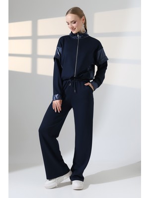 Lubiti Paraşüt Garnili Modal Eşofman Takımı/bel Paraşüt Detaylı Geniş Paça