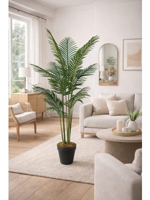 Maki Dekor Yapay Areka 160 cm 12 Yapraklı Dekoratif Salon Ağacı