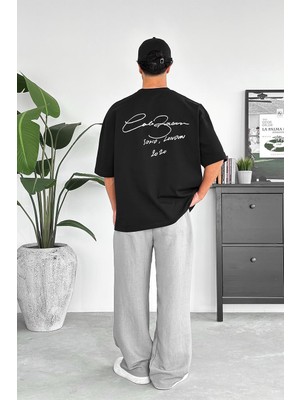 Siyah Solio Outplenty Premium Oversize Tişört