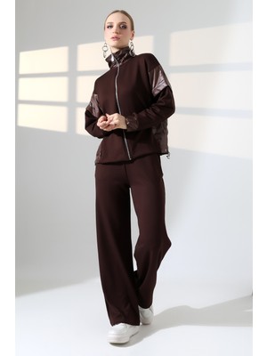 Lubiti Paraşüt Garnili Modal Eşofman Takımı/bel Paraşüt Detaylı Geniş Paça