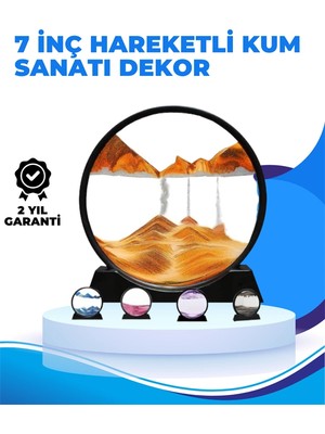 Starseven Döndürülebilir Dinamik Kum Tablosu – Stres Giderici, Yüksek Kaliteli Cam ve Doğal Kum Ile Sanatsal