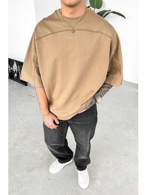 Vizon Eighty Nine Dikiş Detay Oversize Tişört