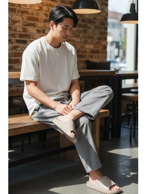 Akınalbella Erkek Yazlık Rahat Kaymaz Taban Plaj Deniz Havuz Terlik