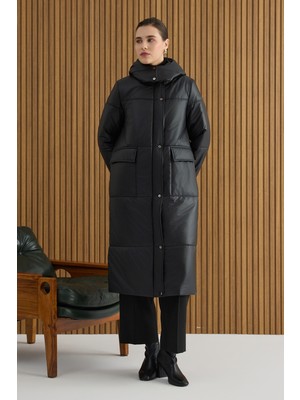 Aker Siyah Arka Beli Lastikli Mont