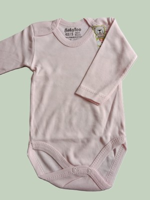 Bulut Anne ve Çocuk Uzun Kollu %100 Pamuklu Tek Renk Tekli Çıtçıtlı Body Düz Desensiz