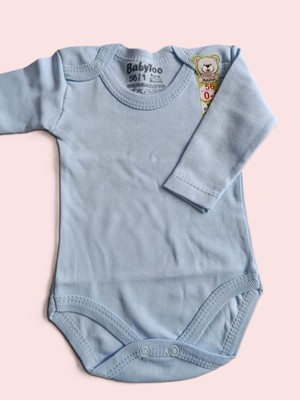 Bulut Anne ve Çocuk Uzun Kollu %100 Pamuklu Tek Renk Tekli Çıtçıtlı Body Düz Desensiz