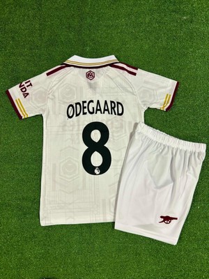 Alaturka Mix Arsenal 2025/26 Yeni Sezon Martin Ødegaard Deplasman Çocuk Forması (Beyaz)