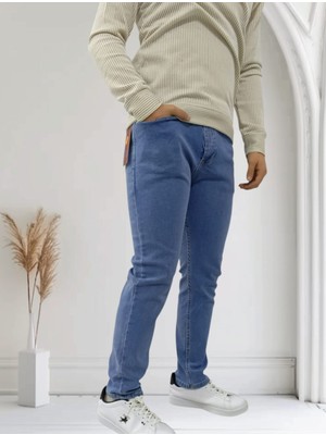 Erkek Boru Paça  Likralı Kot Pantolon