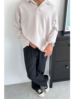 Taş Basic Uzun Kollu Polo Yaka Tişört