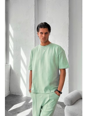 Mint Yeşili Cozy Premium Oversize Tişört