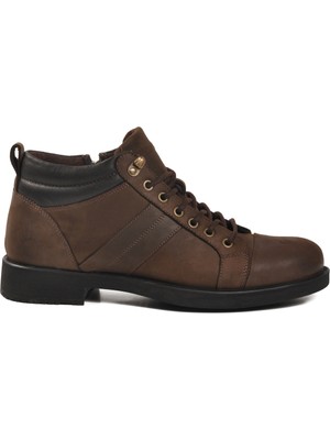 Aspor Kahve Hakiki Deri Erkek Bot