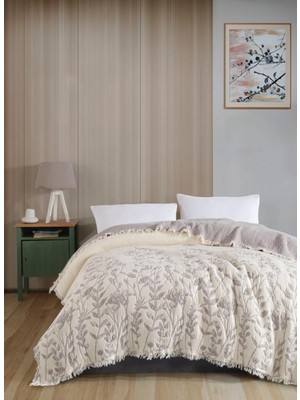 Vienna Home 240X260 cm Çift Kişilik Müslin Yatak Örtüsü | Içi Dolgulu %100 Pamuk Yatak Örtüsü